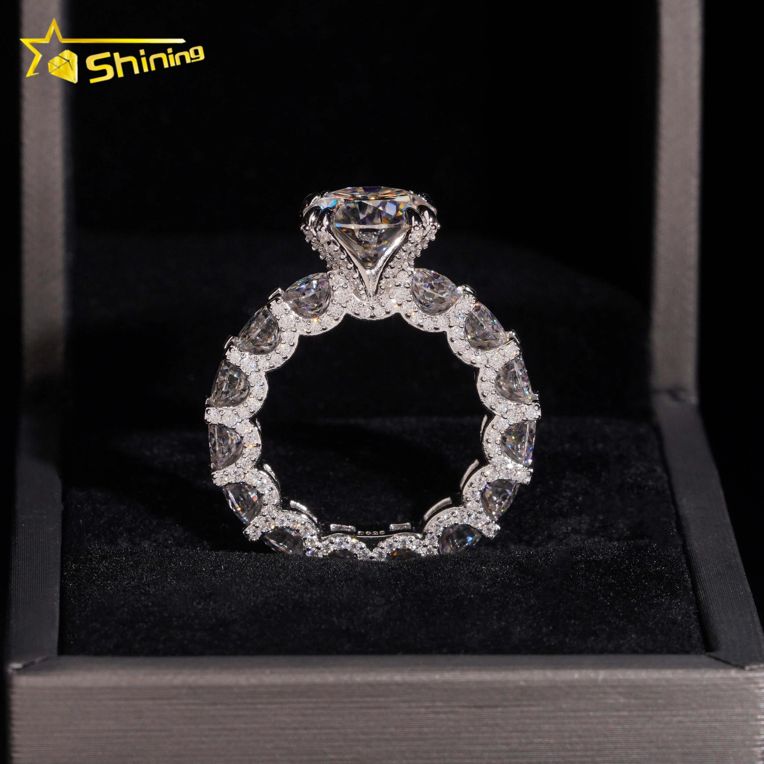 VVS Iced Moissanite Ring