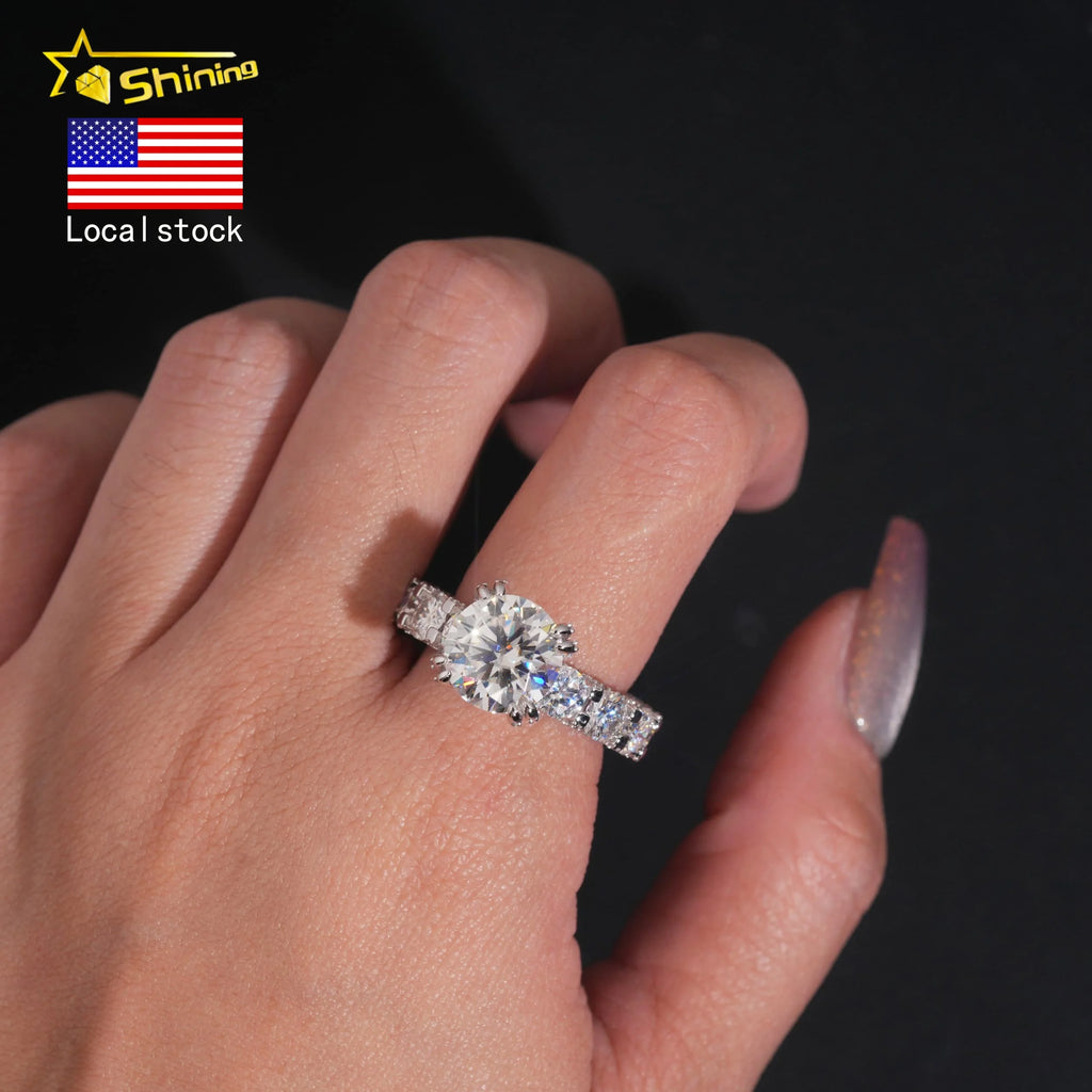 VVS Iced Moissanite Ring