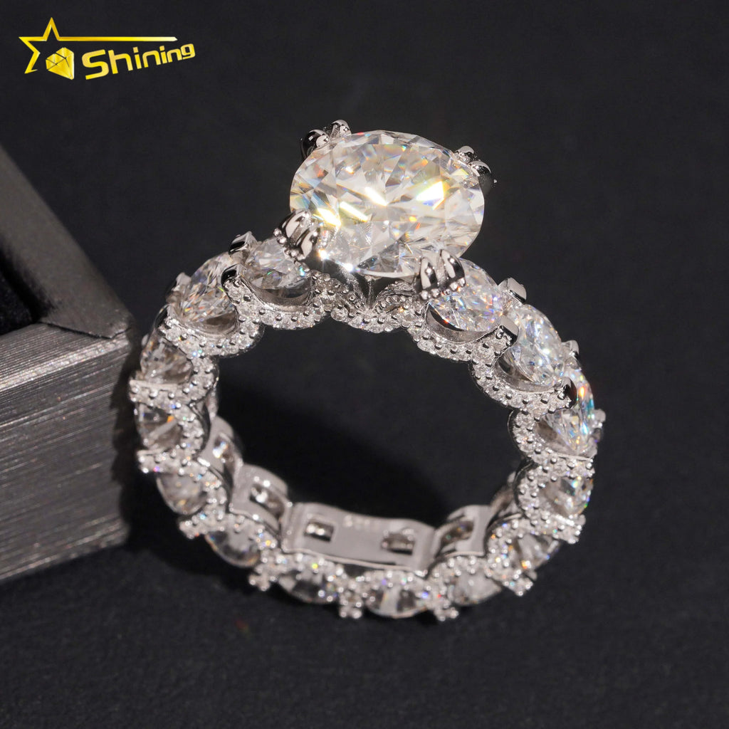 VVS Iced Moissanite Ring